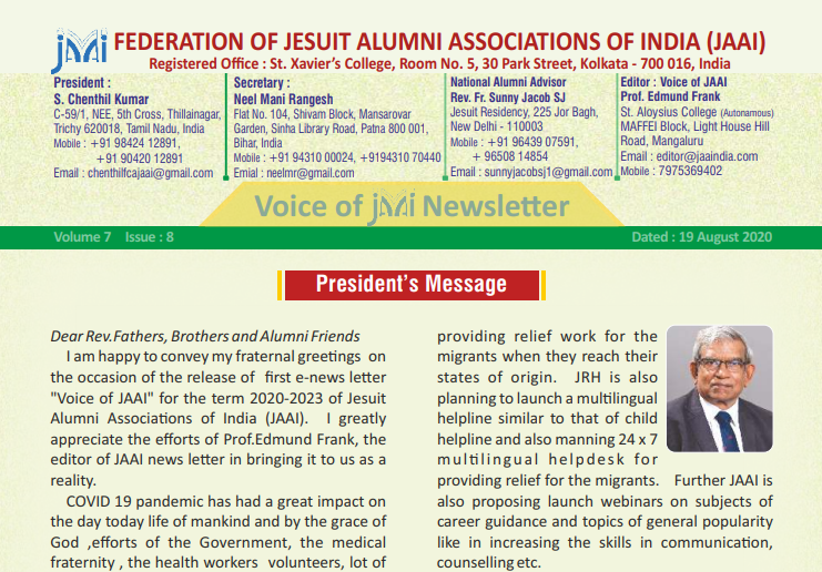Voice of JAAI August 2020